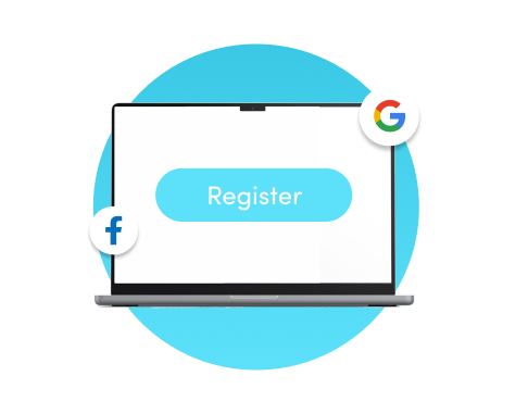 laptop with create an account page | Dentulu