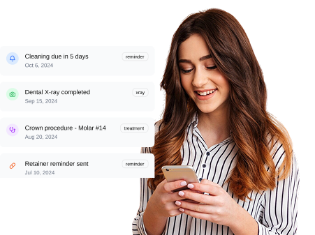 Patient using phone
